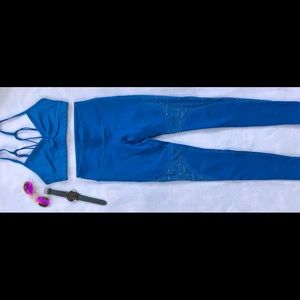 Blue Alo Yoga High Waist Leggings